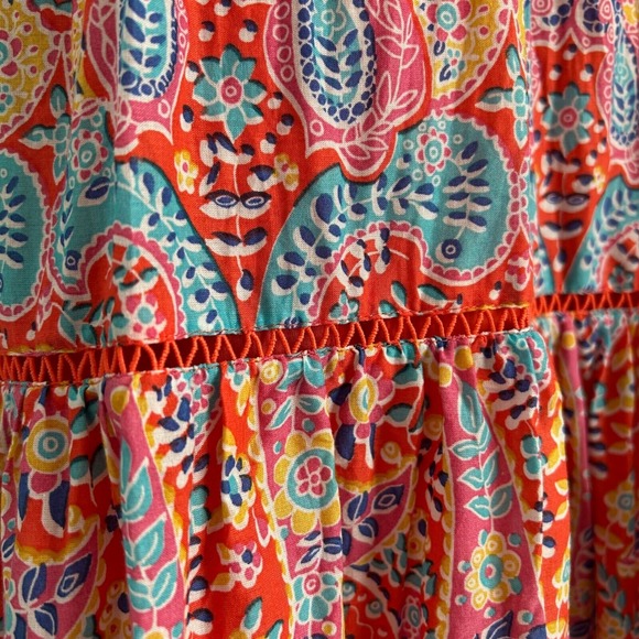 Talbots Tiered Halter Maxi Dress Medallion Casual Boho Summer Dress Size 2 - Picture 4 of 10